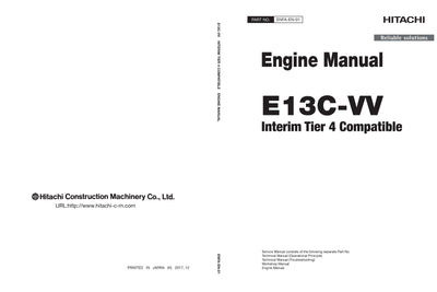 Hitachi E13C-VV Interim Tier 4 Compatible Engine Manual Download