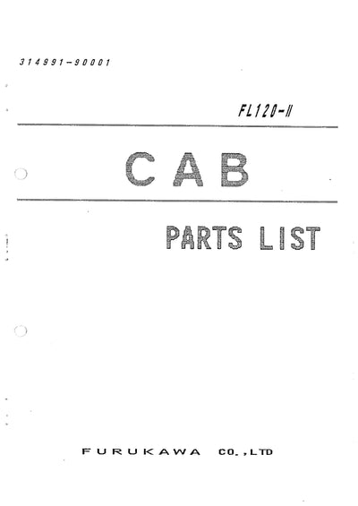 Hitachi FL120-2 Cab Parts Manual PDF