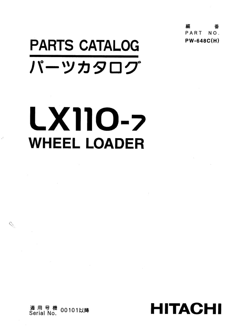 Hitachi LX110-7 Wheel Loader Parts Manual Download