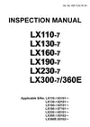 Hitachi LX110-7, LX130-7, LX160-7, LX190-7, LX230-7, LX300-7, 360E Wheel Loader Inspection manual