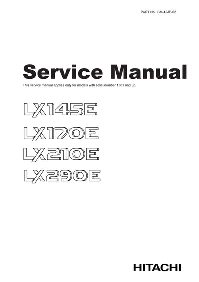 Hitachi LX145E-2, LX170E-2, LX210E-2, LX290E-2 Wheel Loader Service Manual Download
