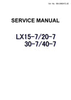 Hitachi LX15-7, LX20-7, LX30-7, LX40-7 Wheel Loader Service Technical Manual Download