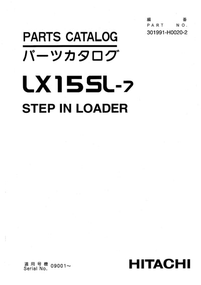 Hitachi LX15SL-7 Step In Loader Parts and Engine Parts Manual PDF