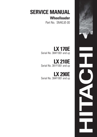Hitachi LX170E-1, LX210E-1, LX290E-1 Wheel Loader Service Manual Download