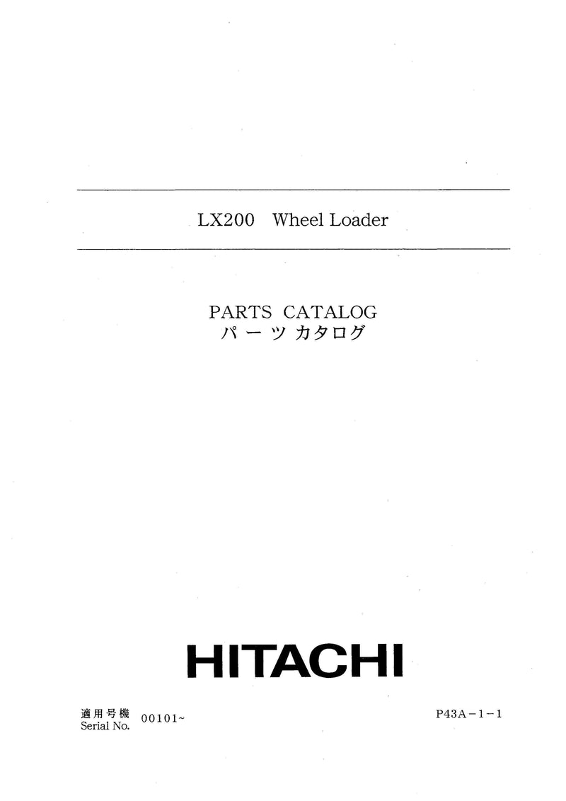 Hitachi LX200 Wheel Loader Parts Manual Download
