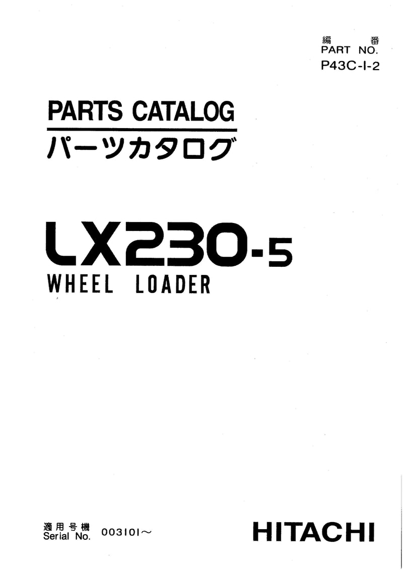 Hitachi LX230-5 Wheel Loader Parts Manual Download