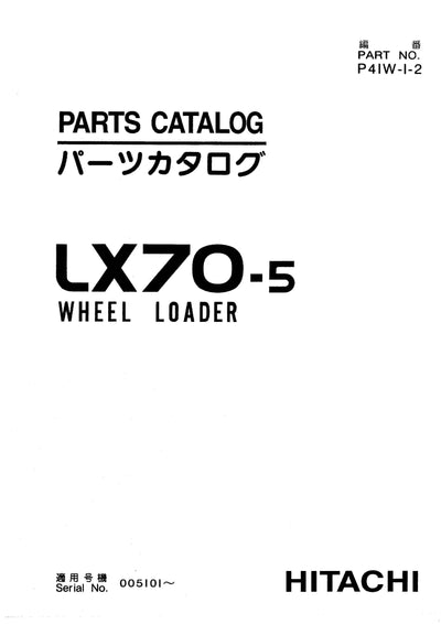 Hitachi LX70-5 Wheel Loader Parts Manual Download