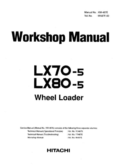 Hitachi LX70-5,LX80-5 Wheel Loader Workshop Service manual