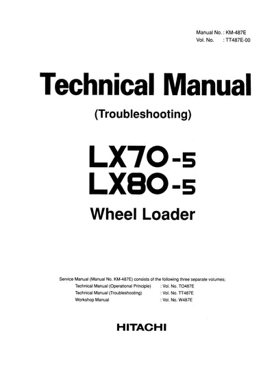 Hitachi LX70-5, LX80-5 Wheel Loader Technical Troubleshooting Manual 