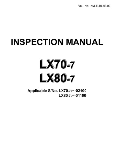 Hitachi LX70-7, LX80-7 Wheel Loader Inspection Manual
