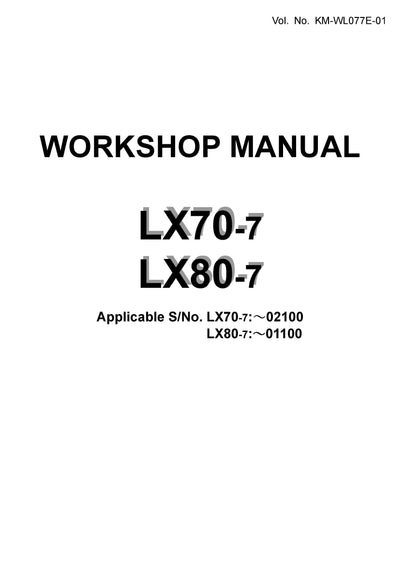 Hitachi LX70-7, LX80-7 Wheel Loader Workshop Service Manual