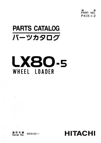 Hitachi LX80-5 Wheel Loader Parts Manual Download