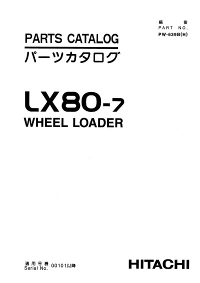 Hitachi LX80-7 Wheel Loader Parts Manual Download
