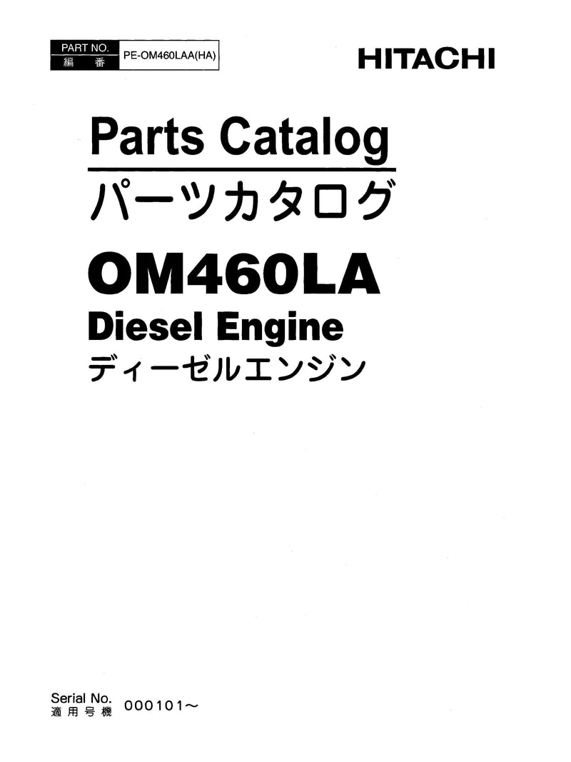 Hitachi OM460LA Diesel Engine Parts Manual Download