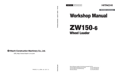 Hitachi ZW150-6 Wheel Loader Service Manual Download