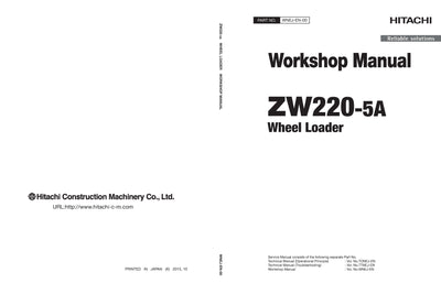 Hitachi ZW220-5A Wheel Loader Service Manual Download