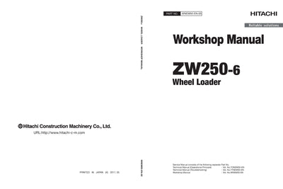 Hitachi ZW250-6 Wheel Loader Service Manual Download