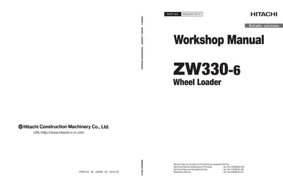 Hitachi ZW330-6 Wheel Loader Complete Service Manual Download