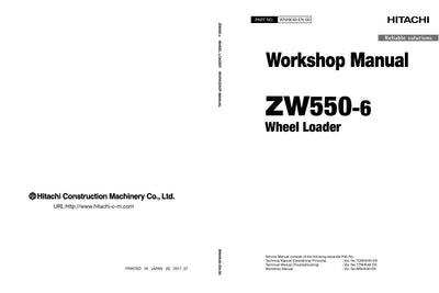Hitachi ZW550-6 Wheel Loader Complete Service Manual Download