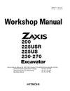 Hitachi Zaxis 200 Excavator Service Manual