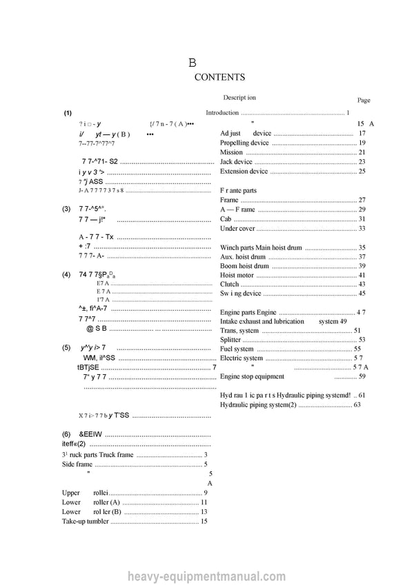 Hitachi KH700 Hydraulic Crawler Crane Parts Manual PDF