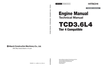 Hitachi TCD3.6L4 Tier 4 Compatible Engine Technical Workshop Manual