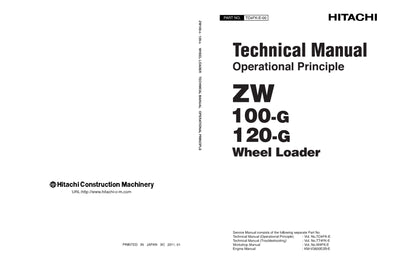 Hitachi ZW100-G ZW120-G Wheel Loader Service Manual 