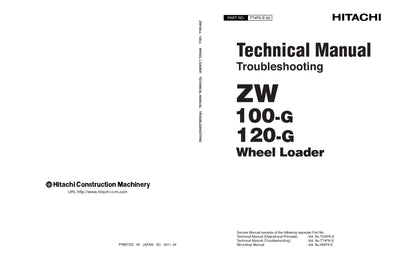 Hitachi ZW100-G ZW120-G Wheel Loader Service Manual Download