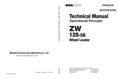 Hitachi ZW120-5B Wheel Loader Complete Service Manual Download