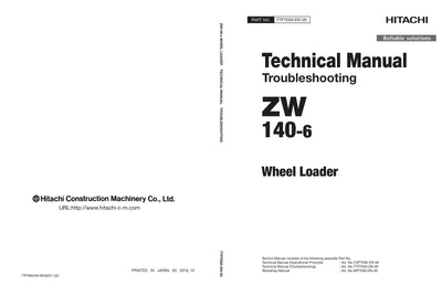 Hitachi ZW140-6 Wheel Loader Service Manual Download