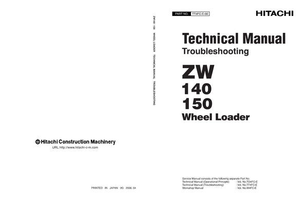 Hitachi ZW140 ZW150 Wheel Loader Service Manual Download