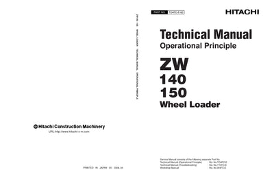 Hitachi ZW140 ZW150 Wheel Loader Service Manual Download