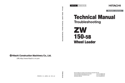 Hitachi ZW150-5B Wheel Loader Service Manual Download
