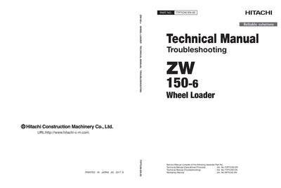 Hitachi ZW150-6 Wheel Loader Service Manual Download