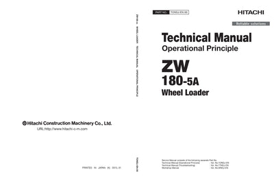 Hitachi ZW180-5A Wheel Loader Service Manual Download