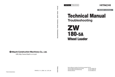 Hitachi ZW180-5A Wheel Loader Service Manual Download