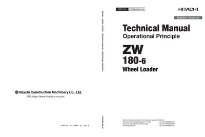 Hitachi ZW180-6 Wheel Loader Service Manual Download