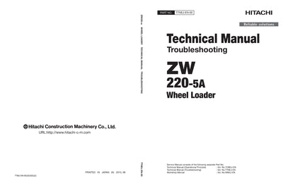 Hitachi ZW220-5A Wheel Loader Service Manual Download