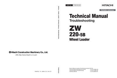 Hitachi ZW220-5B Wheel Loader Service Manual Download