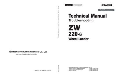 Hitachi ZW220-6 Wheel Loader Workshop Service Manual Pdf