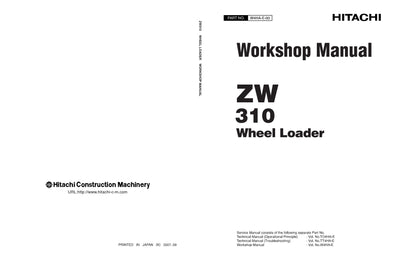Hitachi ZW310 Wheel Loader Complete Service Manual PDF