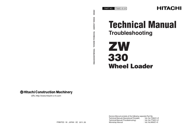 Hitachi ZW330 Wheel Loader Complete Service Manual Download