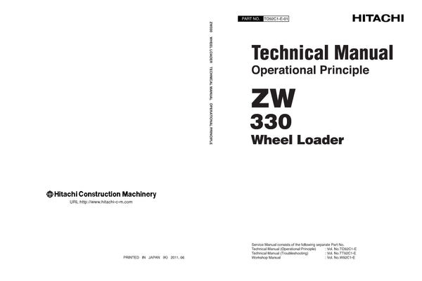 Hitachi ZW330 Wheel Loader Complete Service Manual 