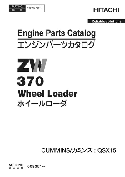 Hitachi ZW370 Engine Parts Manual (Download PDF)