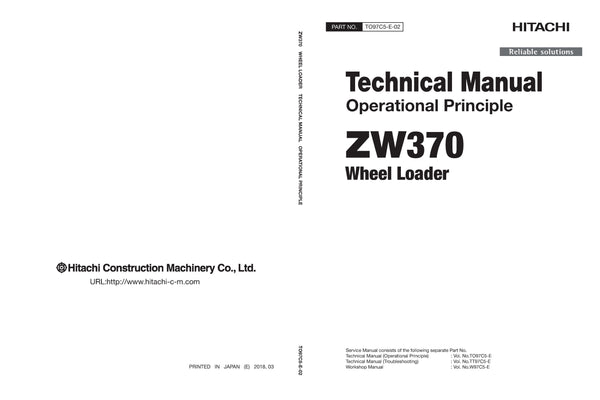 Hitachi ZW370 Wheel Loader Complete Service Manual Download