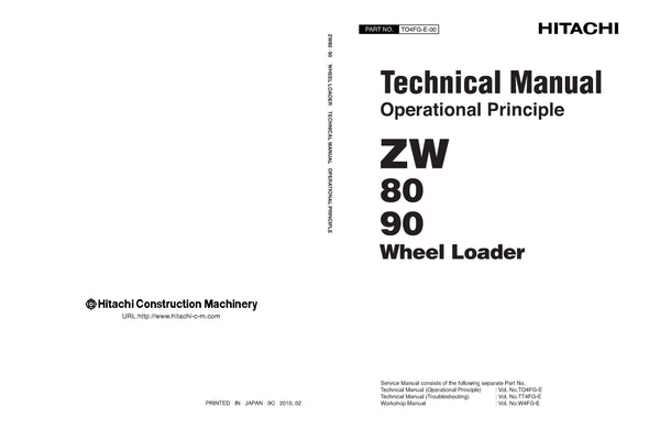 Hitachi ZW80 ZW90 Wheel Loader Complete Service Manual Download