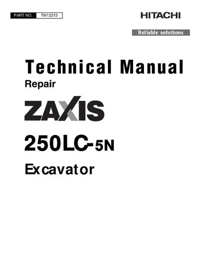 Hitachi Zaxis 250LC-5N (SN. from E430001) Crawler Excavator Service Repair Manual TM12213