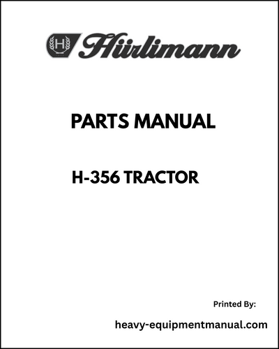 Hurlimann H-356 Tractor Parts Manual - Pdf Download