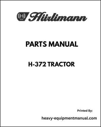 Hurlimann H-372 Tractor Parts Manual - Pdf Download