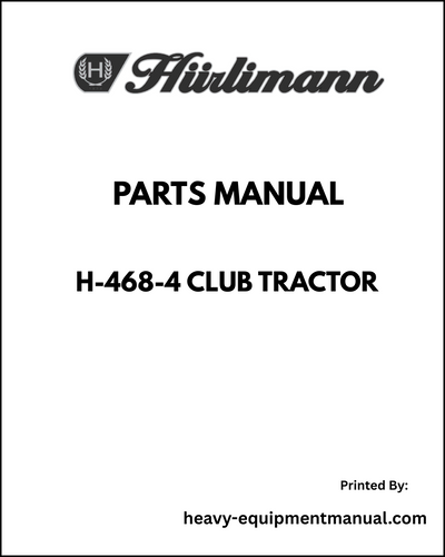 Hurlimann H-468-4 Club Tractor Parts Manual - Pdf Download 